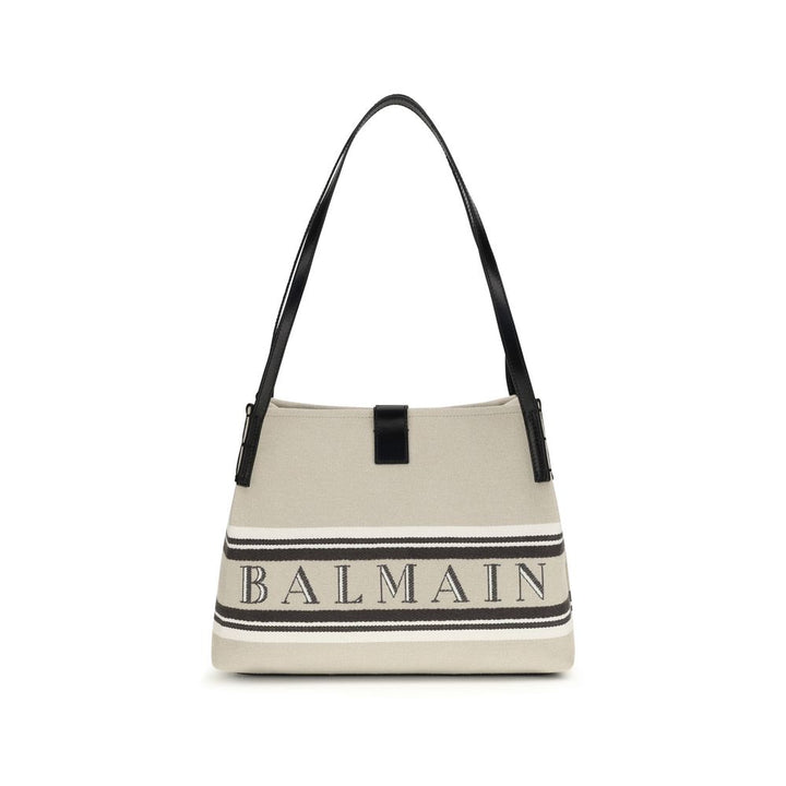Balmain Beige Cotton Shoulder Bag