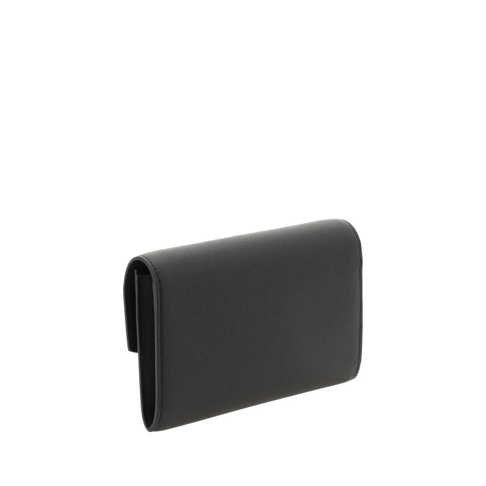 Saint Laurent Black Calf Leather Bos Taurus Shoulder Bag