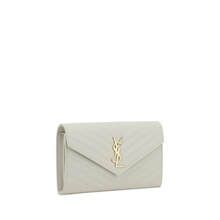 Saint Laurent White Calf Leather Bos Taurus Shoulder Bag