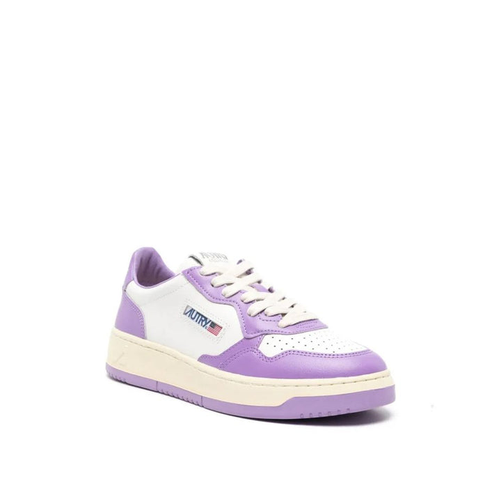 Autry Purple Leather Low Top Sneakers