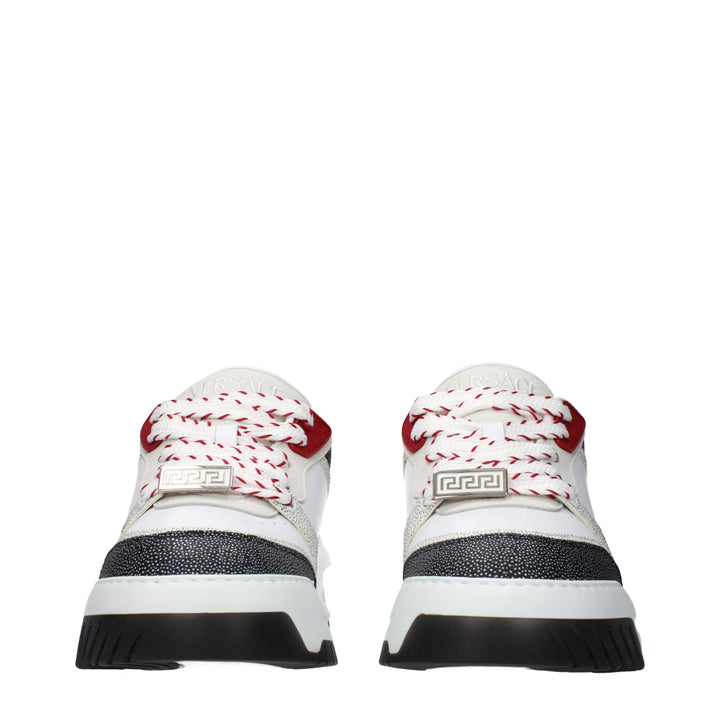 Versace White Leather Chunky Sneakers