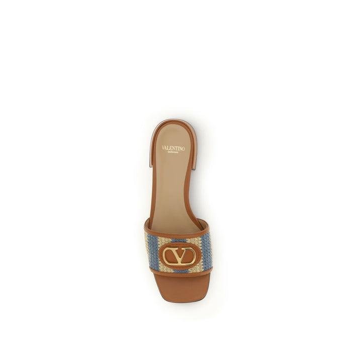 Valentino Garavani Multicolor Viscose Flat Sandals