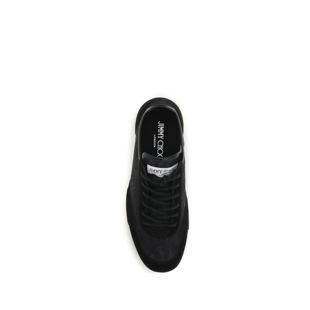 Jimmy Choo Black Calf Leather Bos Taurus Athletic Sneakers