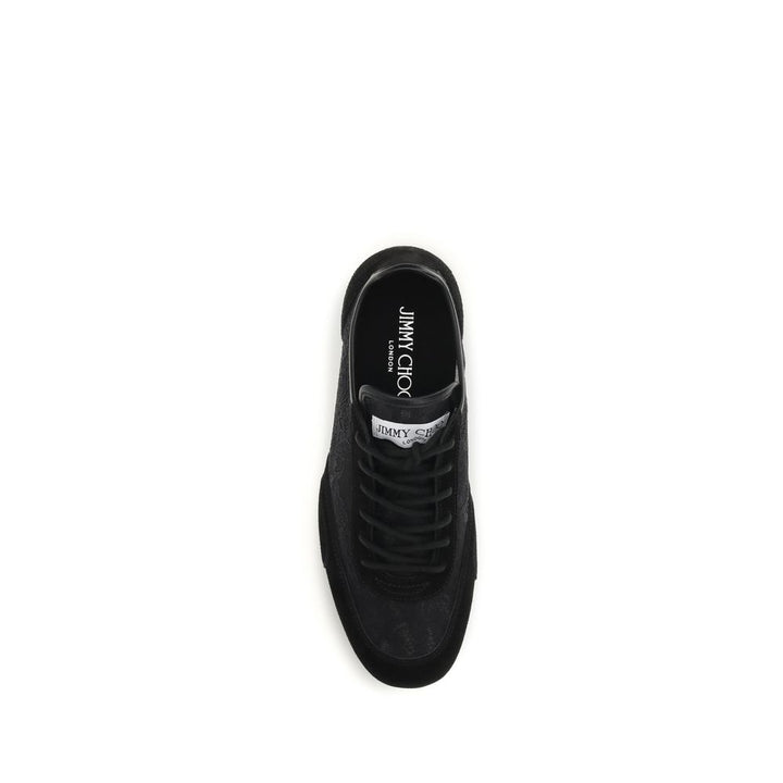 Jimmy Choo Black Calf Leather Bos Taurus Athletic Sneakers