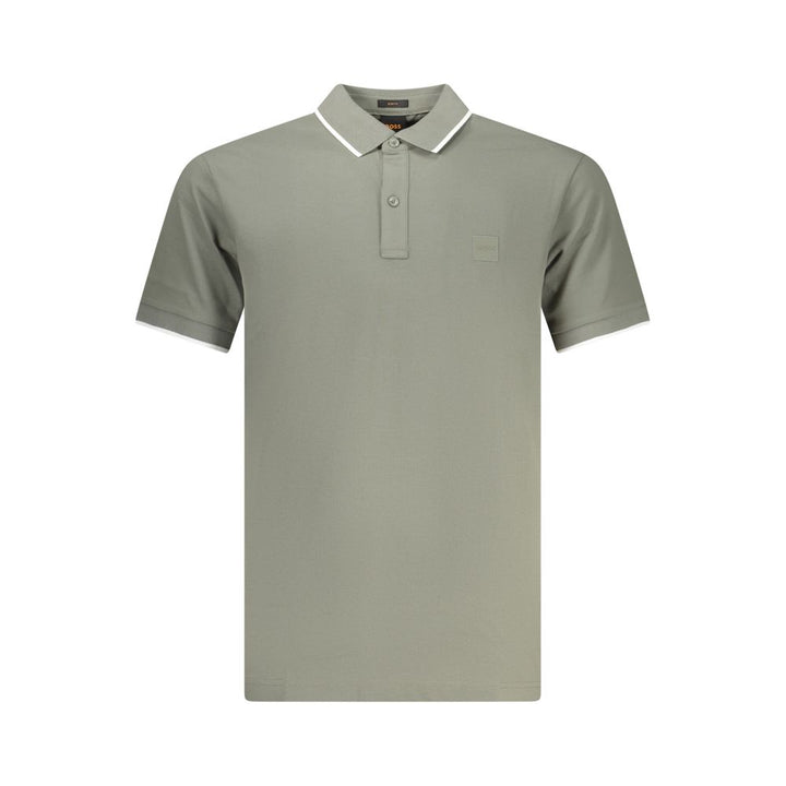 Hugo Boss Verde Cotton Men Polo Shirt
