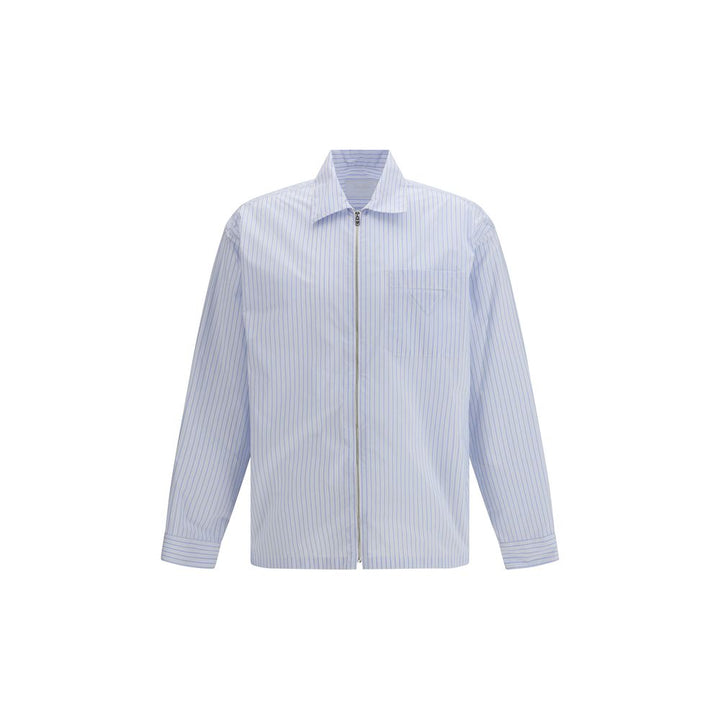 Prada Blue Polyamide Pattern Shirt