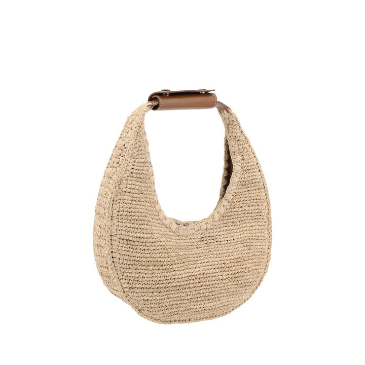 Staud Beige Raffia Handbag