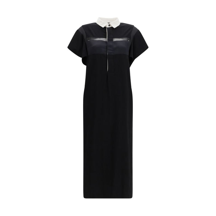 Sacai Black Cotton Casual Dress