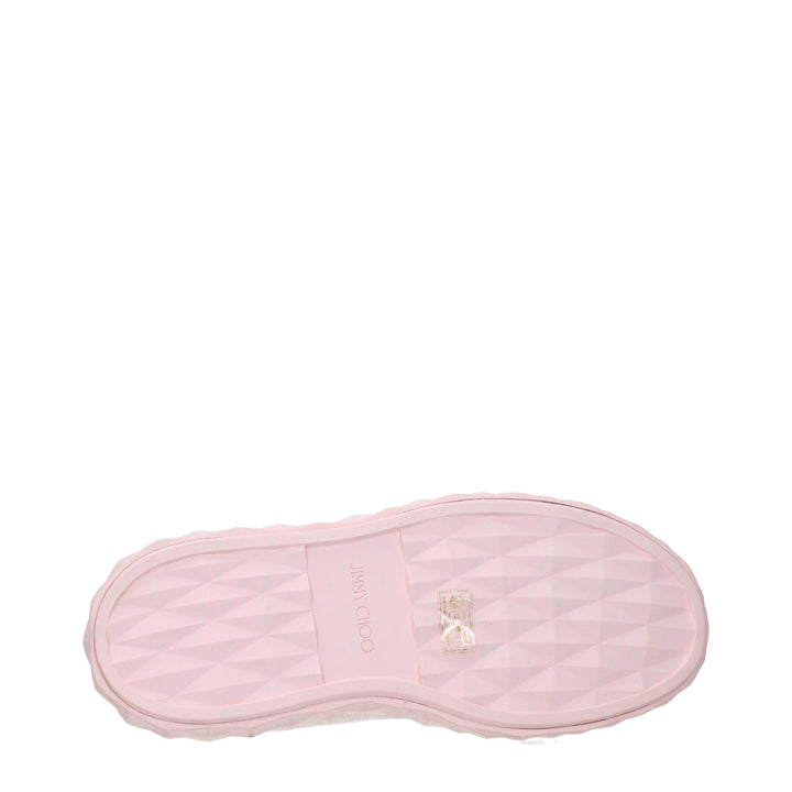 Jimmy Choo Pink Fabric Platform Sneakers