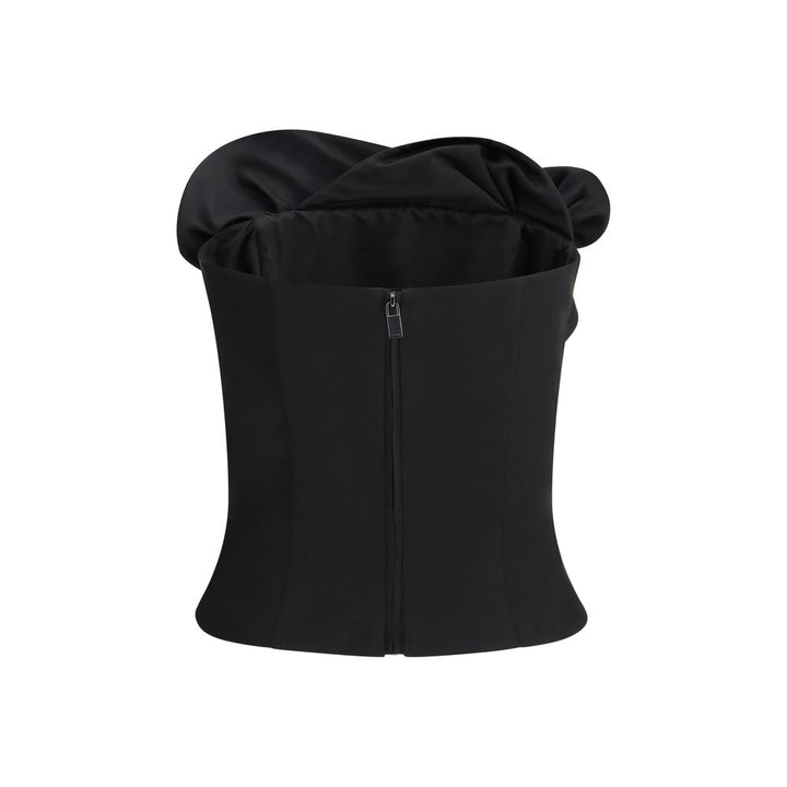 Magda Butrym Black Wool Tank Tops