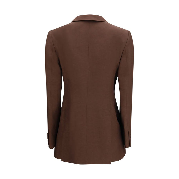 P.A.R.O.S.H. Brown Cotton Blazer