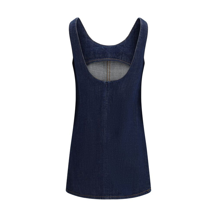 Ami Paris Blue Cotton Casual Dress