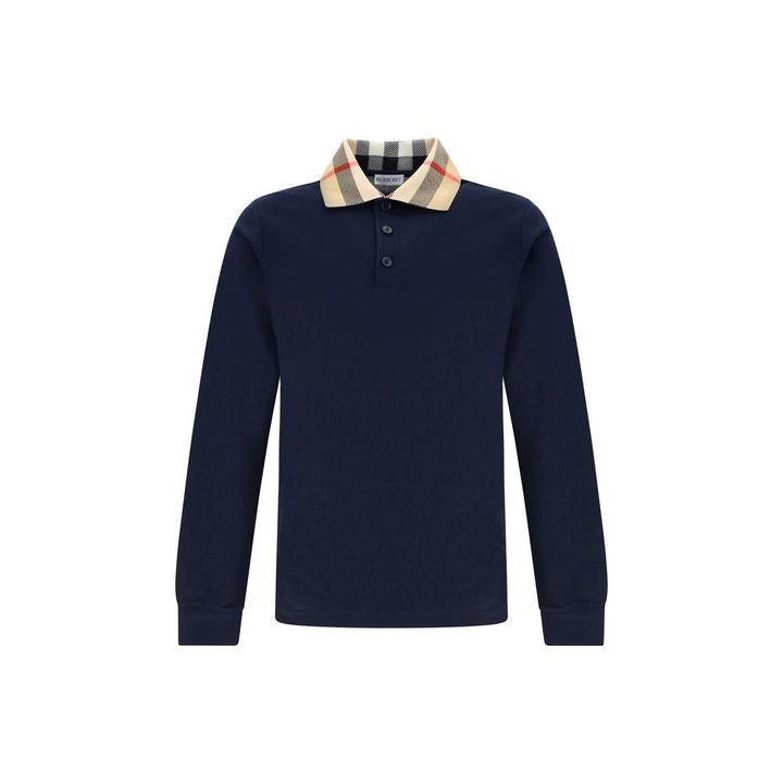 Burberry Blue Cotton Polo Shirt