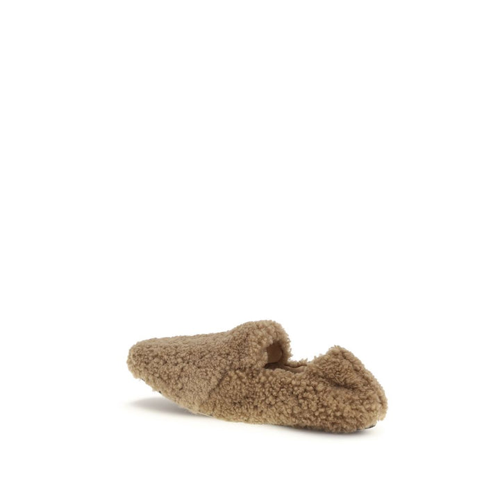 Le Monde Béryl Brown Calf Leather Bos Taurus Slip-On Loafers