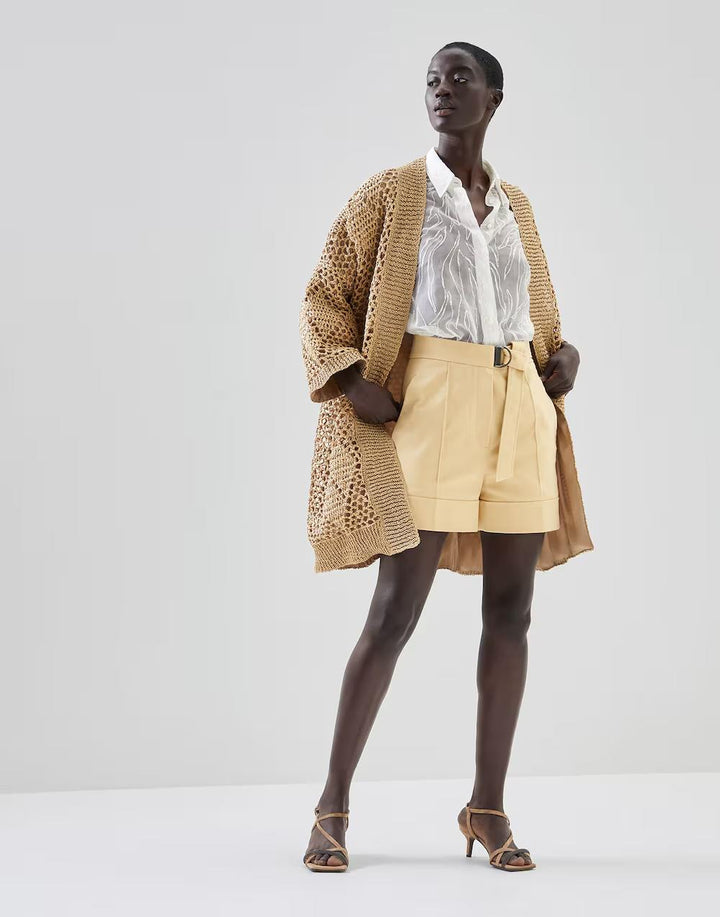 Brunello Cucinelli Beige Polyamide Cardigan