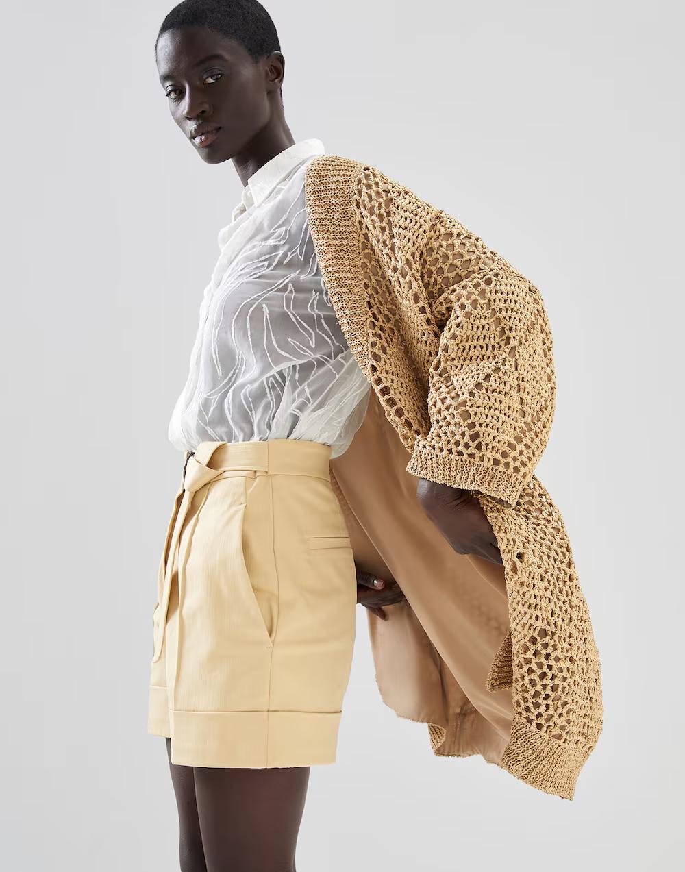 Brunello Cucinelli Beige Polyamide Cardigan