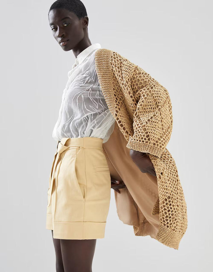 Brunello Cucinelli Beige Polyamide Cardigan