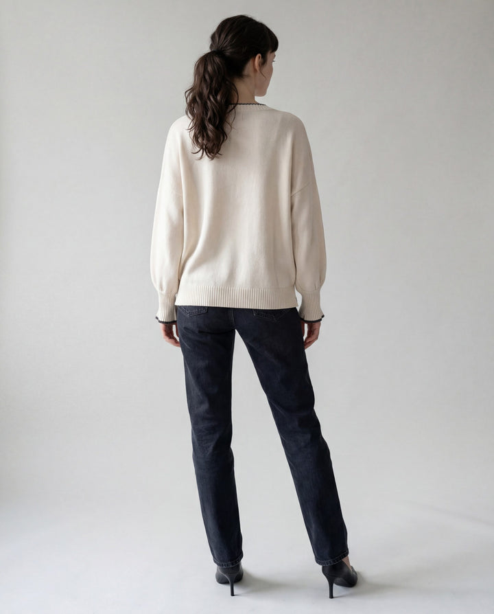 Brunello Cucinelli White Cashmere Sweater
