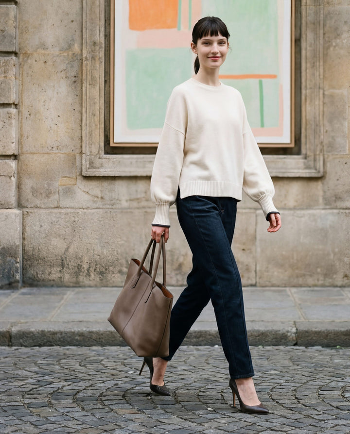 Brunello Cucinelli White Cashmere Sweater