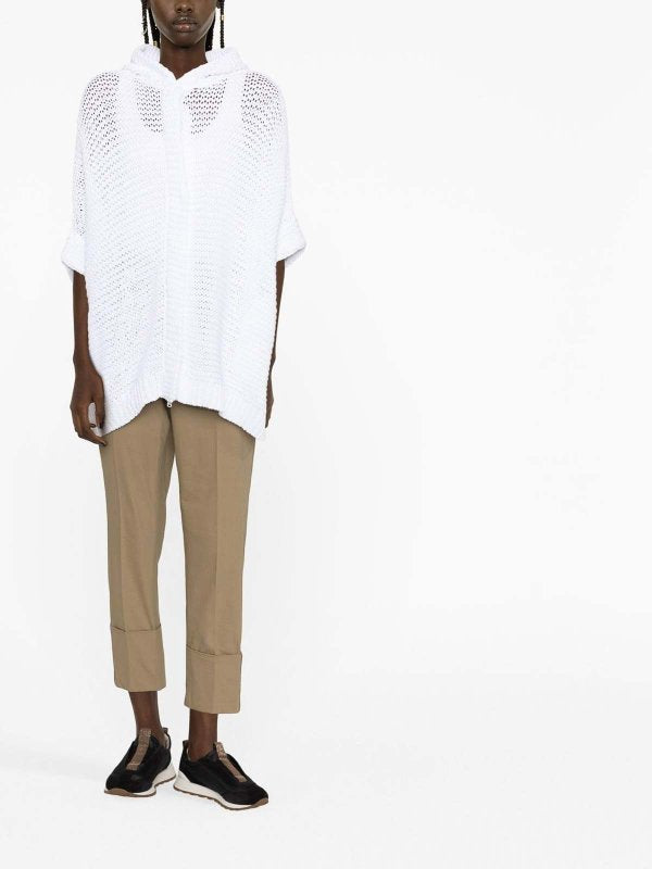 Brunello Cucinelli White Cotton Shell Jacket