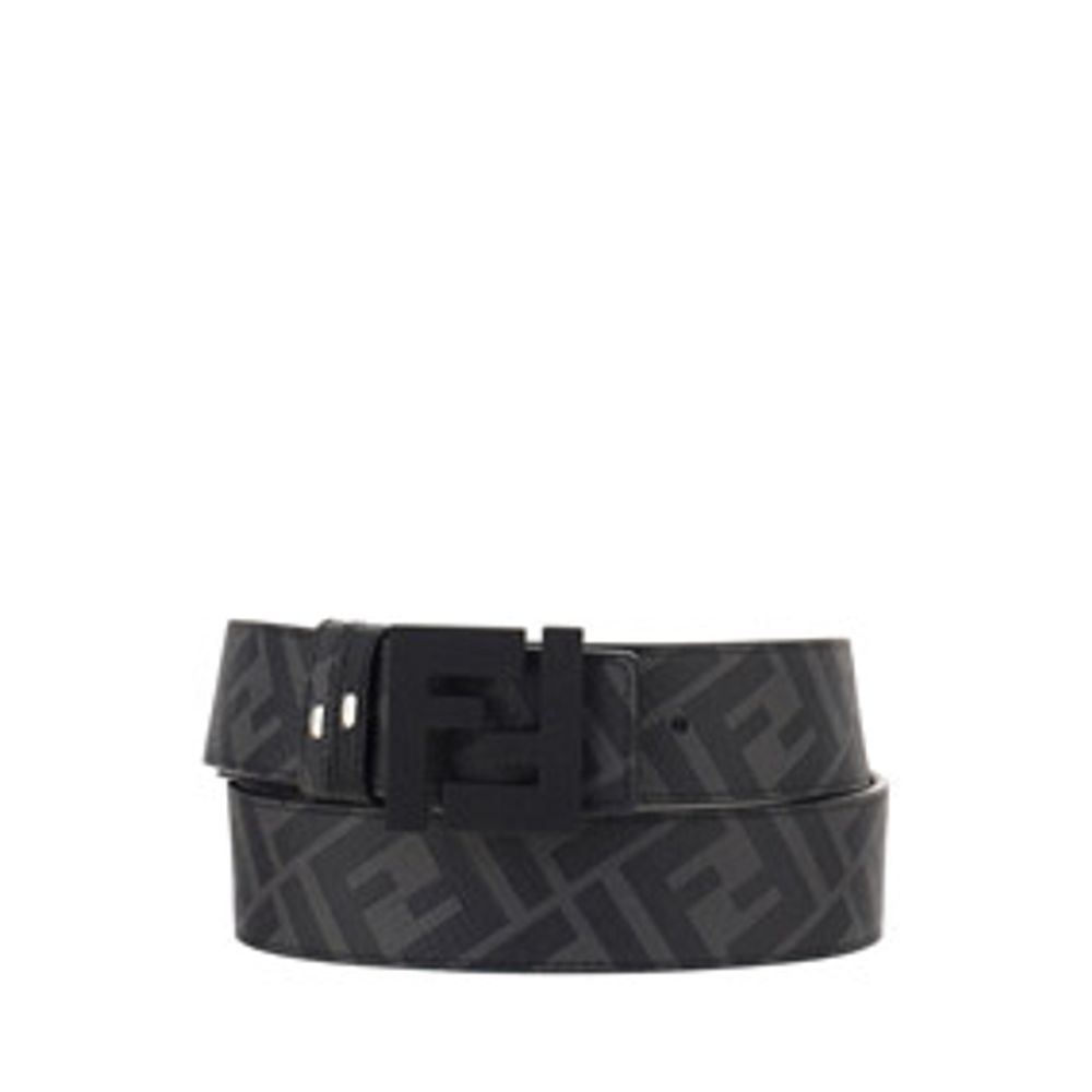Fendi Black Leather Regular Belt