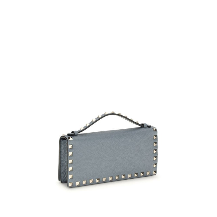 Valentino Garavani Blue Calf Leather Bos Taurus Wallet
