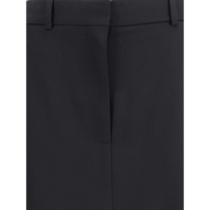 The Row Black Fleece Wool Long Skirt