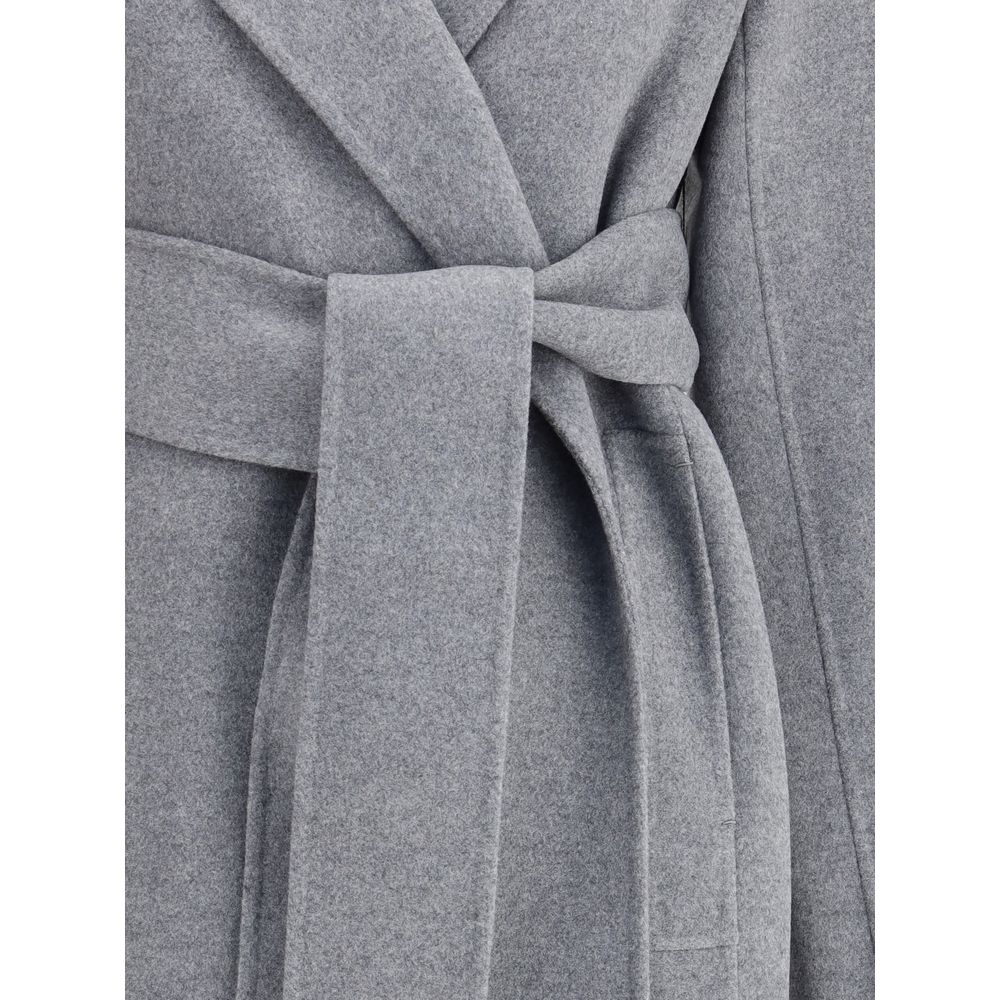 Khaite Gray Wool Coat