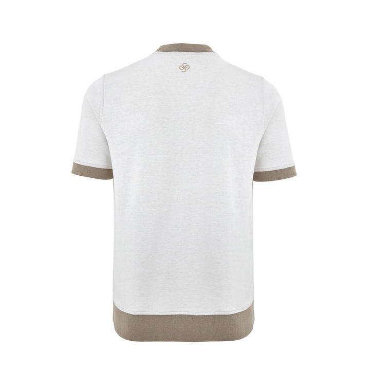 Gran Sasso White Cotton Hoodie