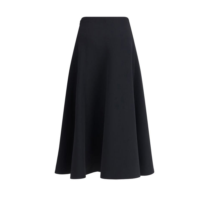 Jacquemus Black Cotton Midi Skirt