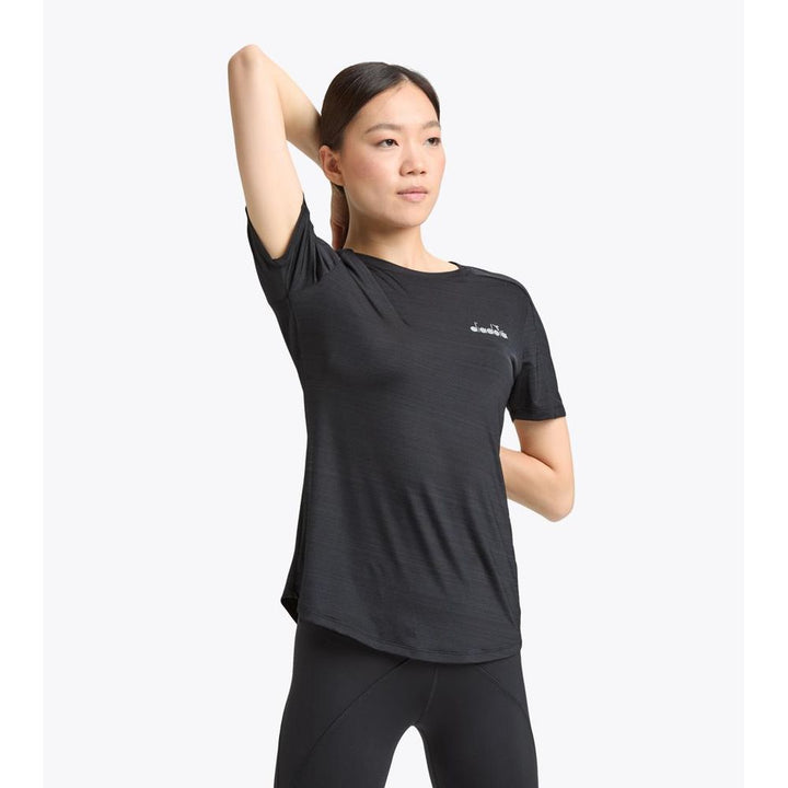 Diadora Black Polyester T-Shirt