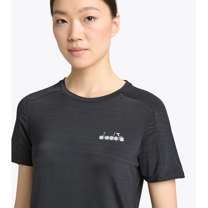 Diadora Black Polyester T-Shirt
