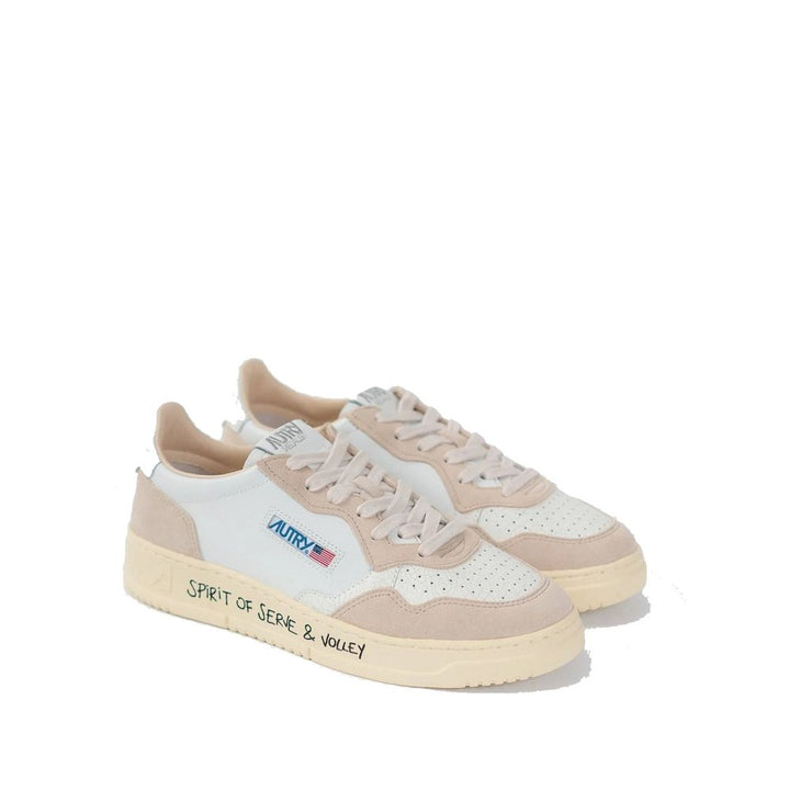 Autry White Goatskin Sneakers
