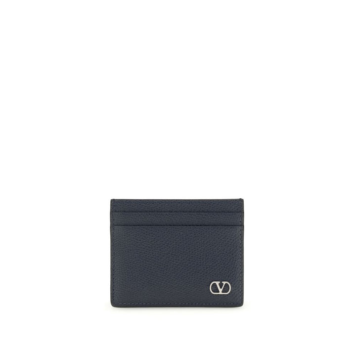Valentino Garavani Blue Calf Leather Bos Taurus Wallet