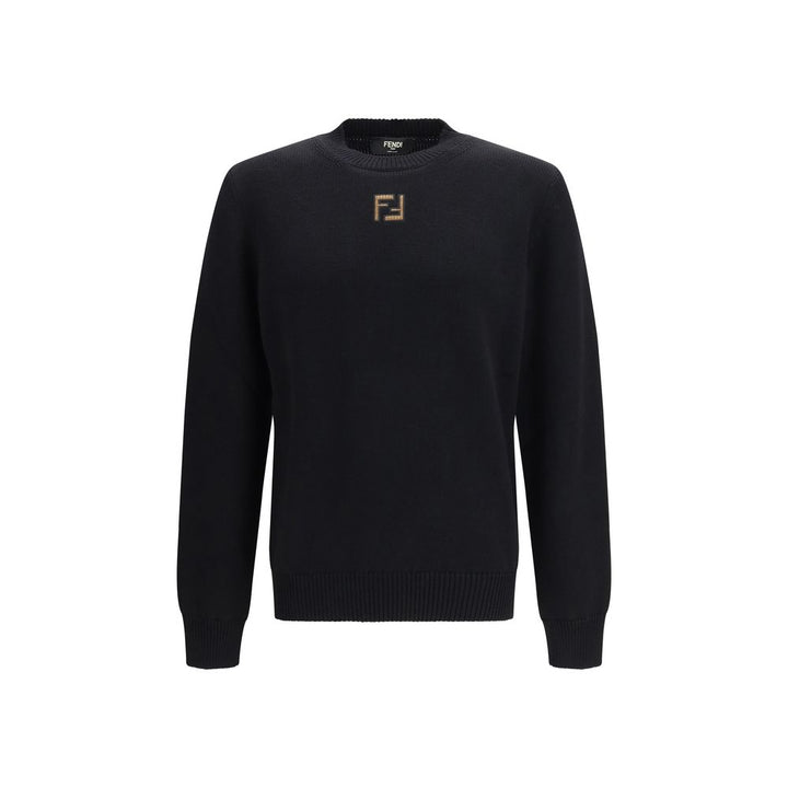Fendi Black Fleece Wool Sweatshirt