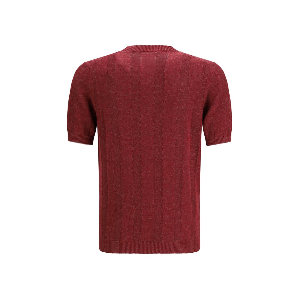 Brunello Cucinelli Multicolor Linen T-Shirt