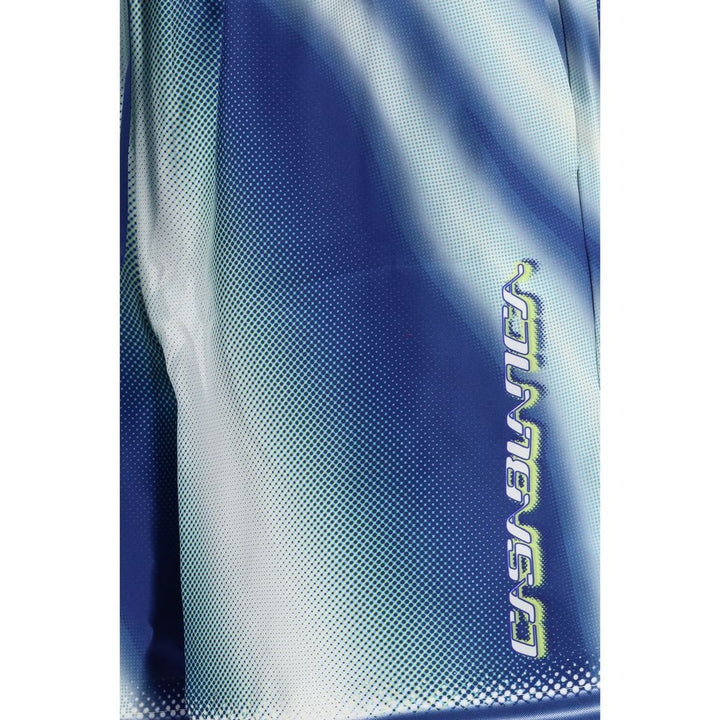 Casablanca Blue Silk Bermuda Shorts