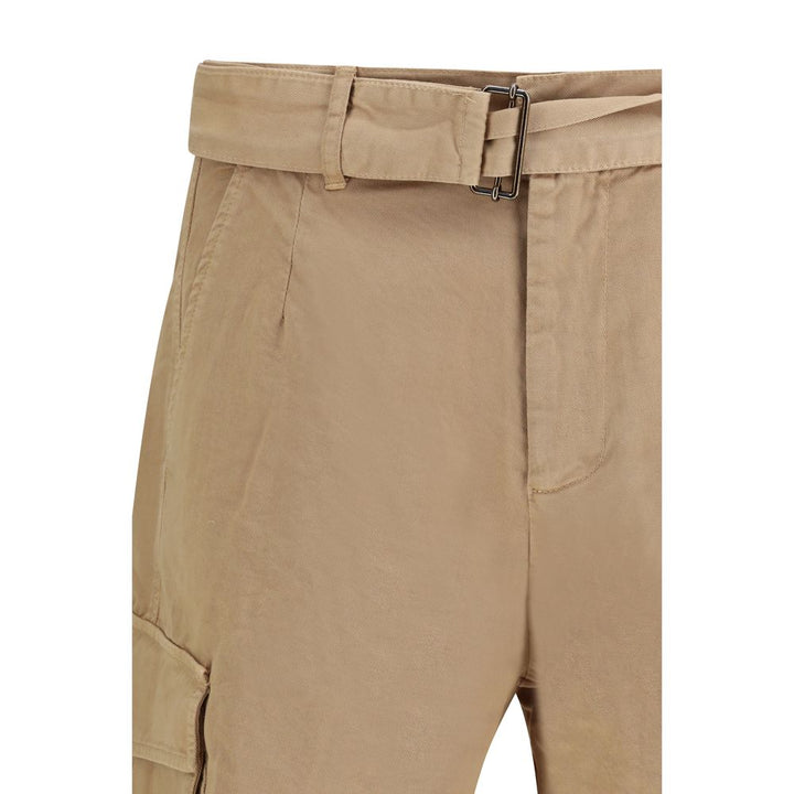 Laneus Beige Cotton Bermuda Shorts