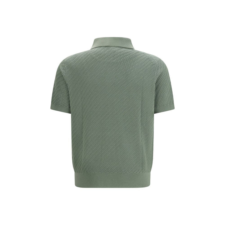 Brioni Bicolor Cotton Polo Shirt