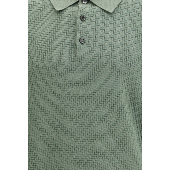 Brioni Bicolor Cotton Polo Shirt