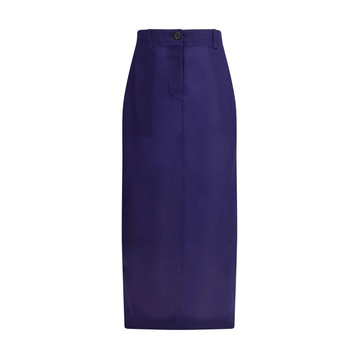 Khaite Multicolor Silk Midi Skirt
