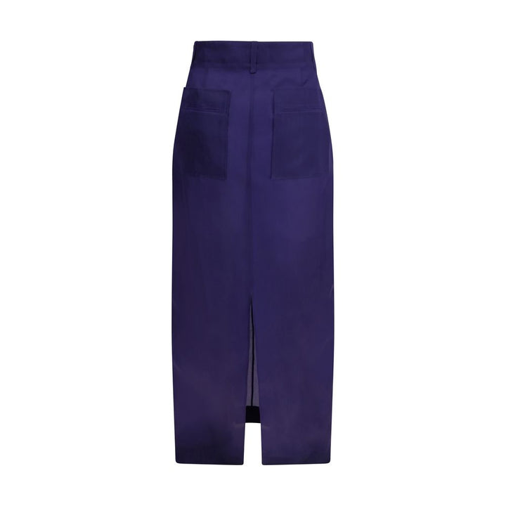 Khaite Multicolor Silk Midi Skirt