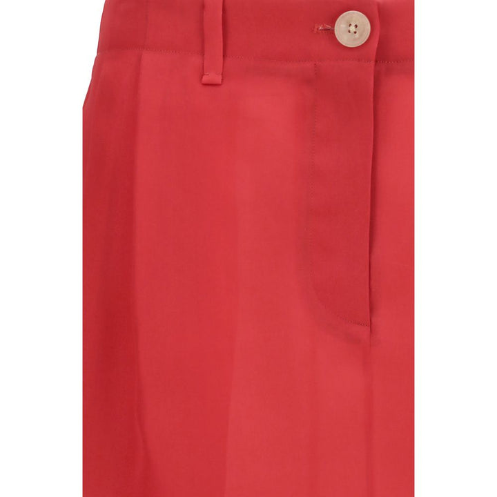 Khaite Multicolor Silk Midi Skirt