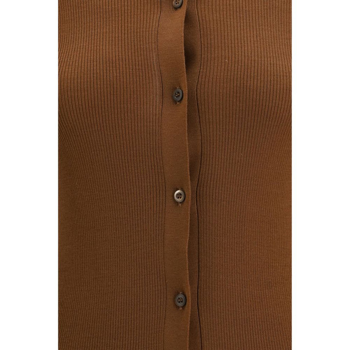 Prada Brown Fleece Wool Cardigan