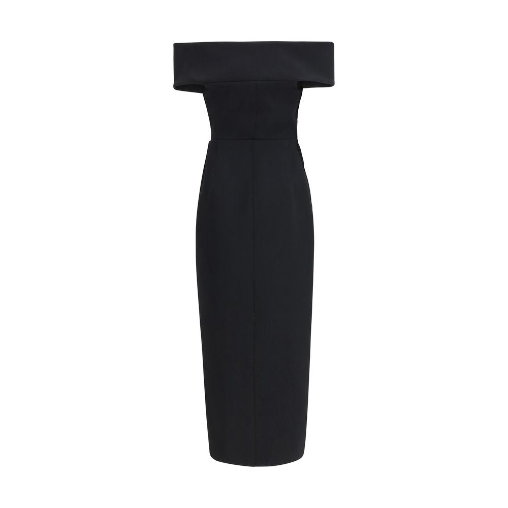 khaite cocktail dress Khaite Women's Mella Bonded Crepe Back Satin Minidress - Black