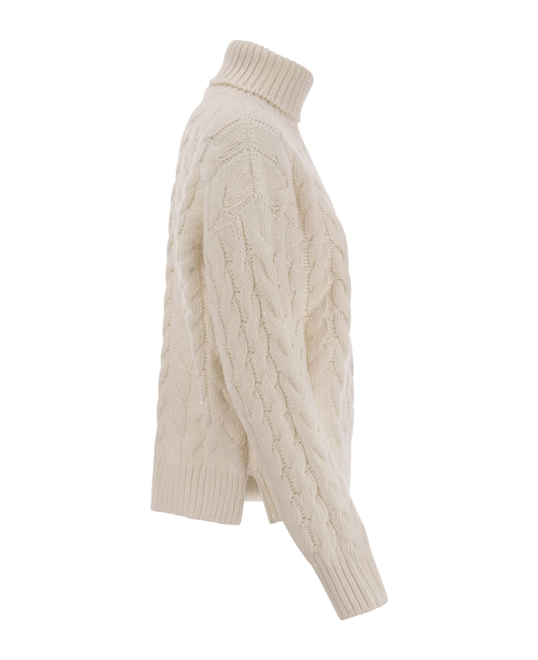 Brunello Cucinelli White Cashmere Sweater