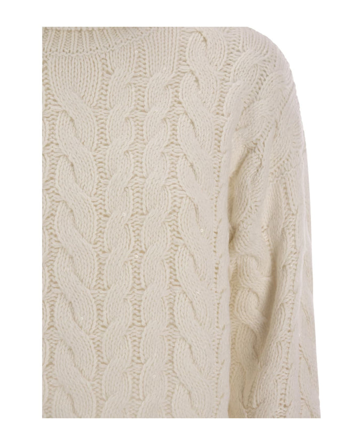 Brunello Cucinelli White Cashmere Sweater