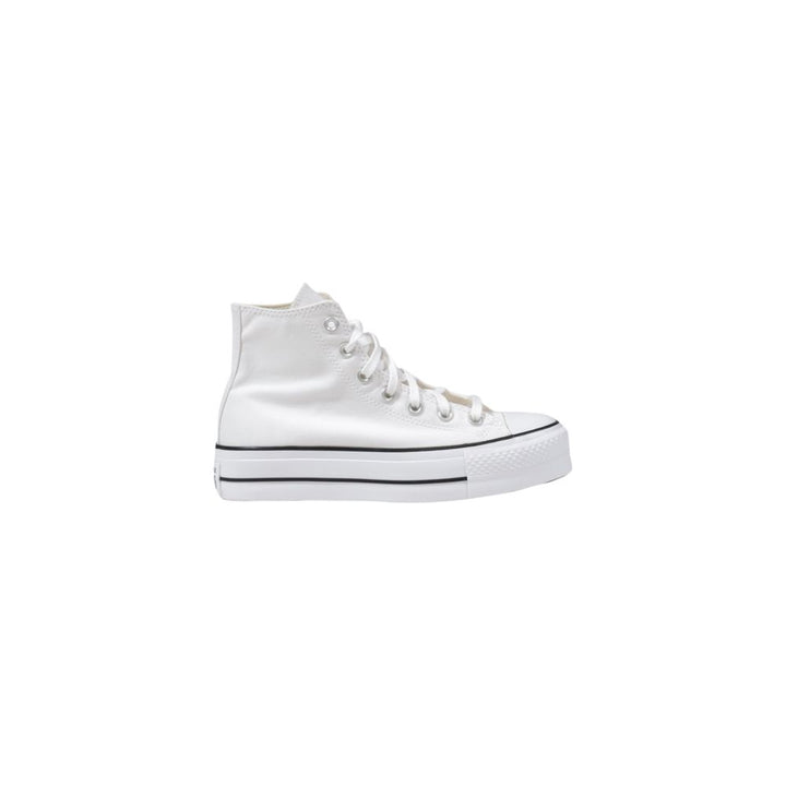 Converse White Polyester Platform Sneakers