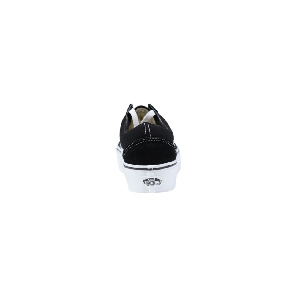 Vans Black And White Fabric Platform Sneakers