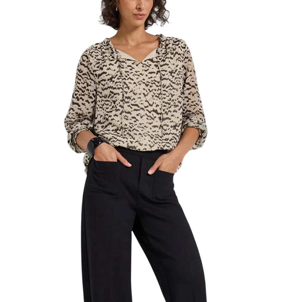 Street One Beige Polyester Blouse